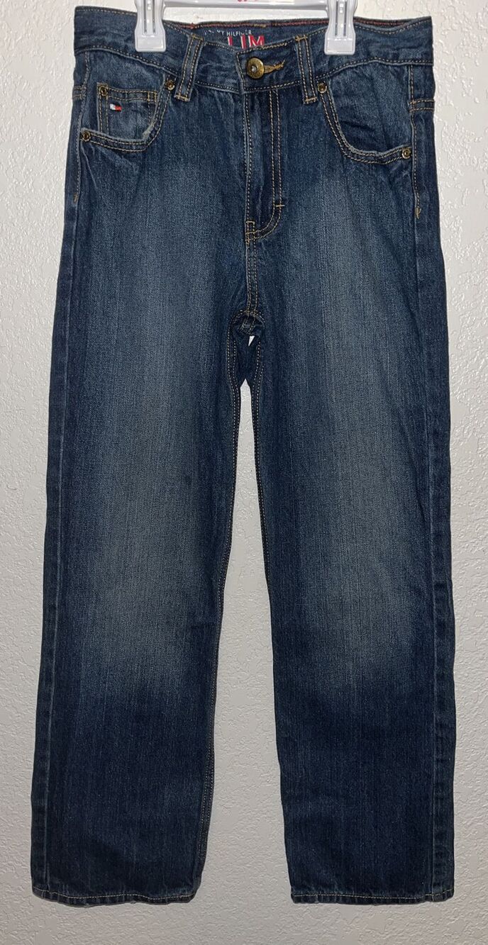 Tommy Hilfiger Jeans Sz 14 Slim Women Sz 26x26 Distressed Blue